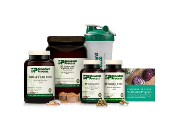 Purification Product Kit with SP Complete® Chocolate and Whole Food Fiber product packaging